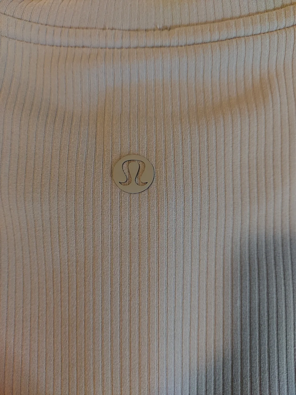 NWT Lululemon All Aligned Ribbed Long-Sleeve Henley Dress Beige Sheer Oak 12